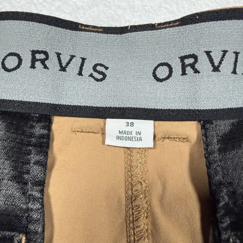 Orvis Cargo Shorts Mens 38‎ Beige Nylon Stretch Outdoor Hiking Casual Pockets